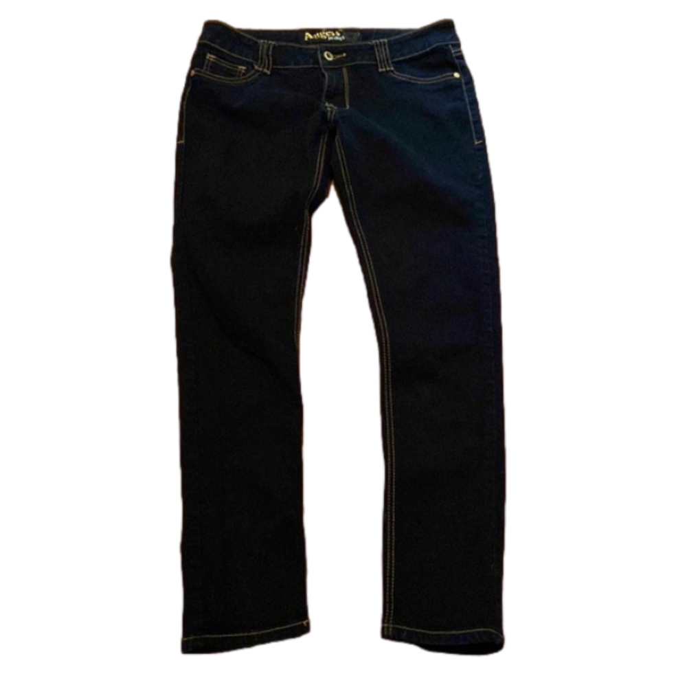 Angels Jeans Faux Front Pockets Skinny Jeans Dark Blue Junior 9